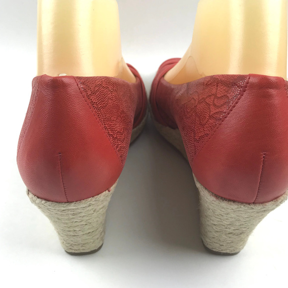 Nurture Espadrille Wedge Shoe Size 8.5 Peep Toe - Picture 7 of 8